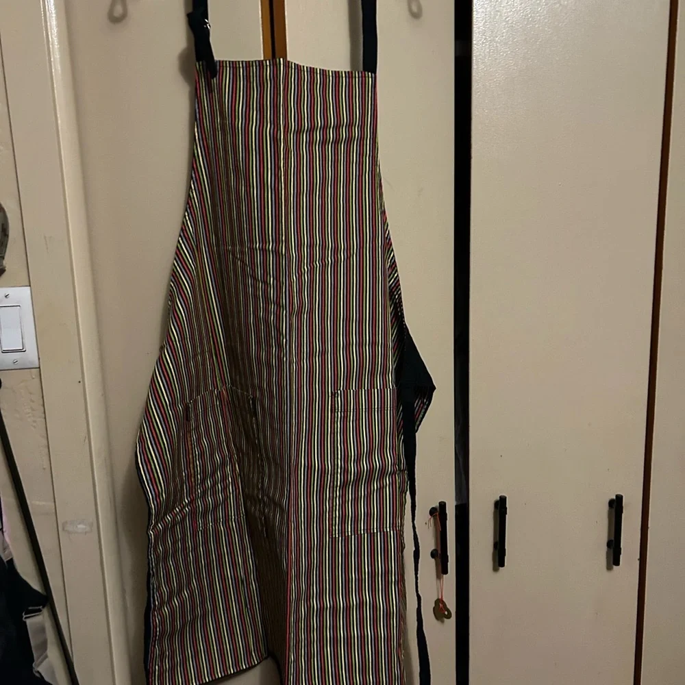 Striped Apron with Adjustable Straps